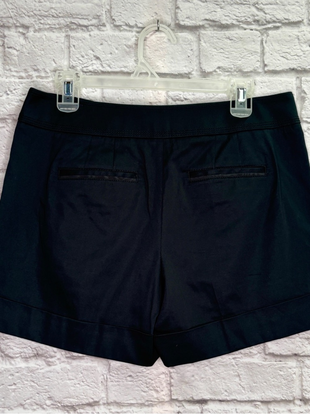 White House Black Market Womens 5” Shorts Size 6 Sailor Silver Buttons Black NWT - Picture 4 of 5
